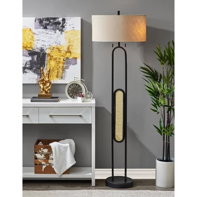 Levy Floor Lamp Black - Adesso 1 Levy Floor Lamp Black - Adesso