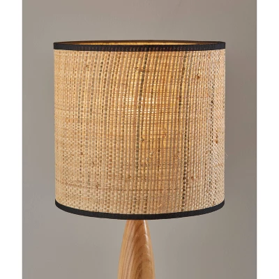 Cayman Natural Wood Table Lamp Black - Adesso 3 Cayman Natural Wood Table Lamp Black - Adesso - Image 3