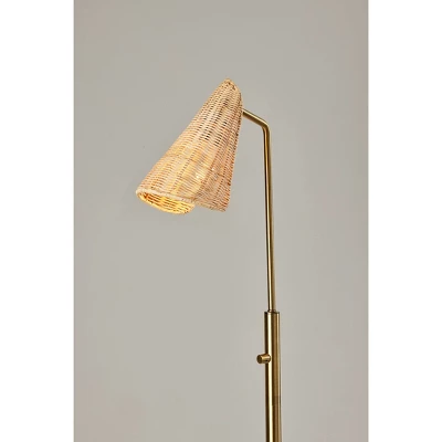 Cove Floor Lamp Antique Brass - Adesso 1 Cove Floor Lamp Antique Brass - Adesso