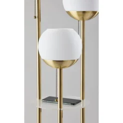 Bianca Shelf Floor Lamp Antique Brass - Adesso -Adesso Sales GUEST 0b0c6489 0e97 4741 a2ef 589b5952b8e2