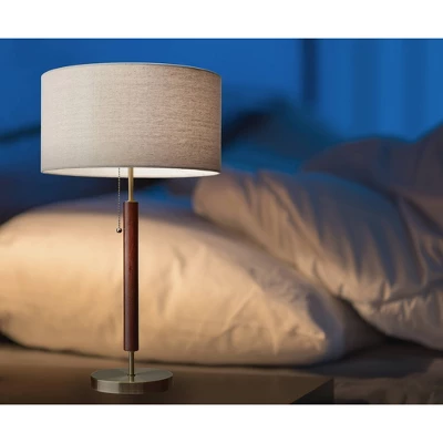 26.25" Hamilton Table Lamp Walnut - Adesso 1 26.25" Hamilton Table Lamp Walnut - Adesso