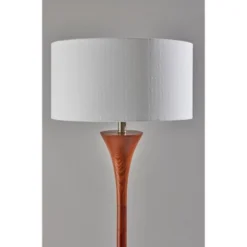 Rebecca Floor Lamp Walnut Rubberwood With Antique Brass Accent - Adesso -Adesso Sales GUEST 1069e486 e75c 40e7 b1ba 7501e5a6cb48