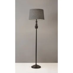 60" 3-way Charles Floor Lamp Black - Adesso -Adesso Sales GUEST 11b19f1c 19ee 48e7 8571 81ecfe065caa