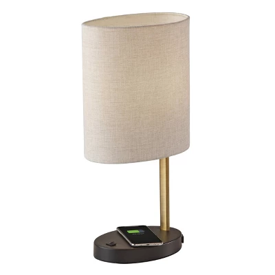Curtis AdessoCharge Wireless Charging Table Lamp Black/Brass - Adesso 2 Curtis AdessoCharge Wireless Charging Table Lamp Black/Brass - Adesso - Image 2