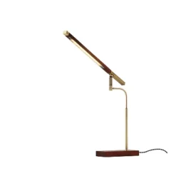LED Barrett Desk Lamp Walnut/Brass (Includes LED Light Bulb) - Adesso -Adesso Sales GUEST 1aa2b6f7 e33a 40e5 9c80 0140f5c6bb56