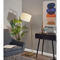 Reynolds Floor Lamp Antique Brass - Adesso