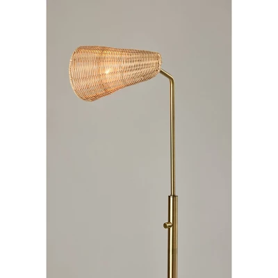 Cove Floor Lamp Antique Brass - Adesso 2 Cove Floor Lamp Antique Brass - Adesso - Image 2