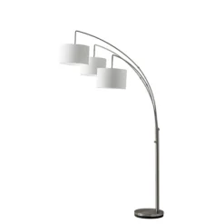 Trinity Arc Lamp Brushed Steel - Adesso -Adesso Sales GUEST 2c8ef69d 0deb 4013 9dac 64847cf39420