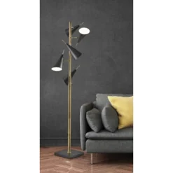 71.5" Owen Tree Lamp Black - Adesso -Adesso Sales GUEST 30cde228 e613 40cf 8e51 6b0c4fd835da