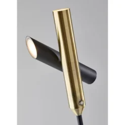 LED Vega Torchiere Black/Brass (Includes LED Light Bulb) - Adesso -Adesso Sales GUEST 3f55d9fd 4eef 4d88 8b6d 6b1dab848fb1