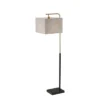 Flora Antique Brass Floor Lamp Black - Adesso