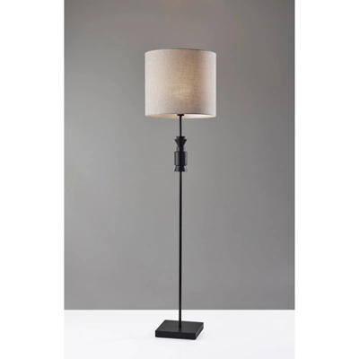 Elton Rubber Wood Floor Lamp Black - Adesso 5 Elton Rubber Wood Floor Lamp Black - Adesso - Image 5