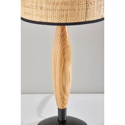 Cayman Natural Wood Table Lamp Black - Adesso 1 Cayman Natural Wood Table Lamp Black - Adesso
