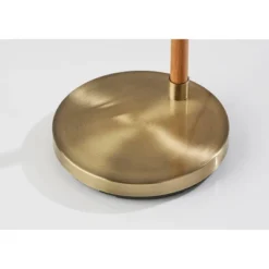 Bryn Floor Lamp Natural Rubberwood Antique Brass - Adesso -Adesso Sales GUEST 4c4a84fd 0ef2 4897 b036 9fb77fd971df