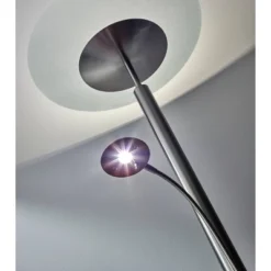 72" Stellar Combo Torchiere Steel (Includes LED Light Bulb) - Adesso -Adesso Sales GUEST 4da5c51a fd4e 4e80 9671 4776b25e7976
