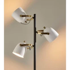 Casey Tree Lamp Black/White/Brass - Adesso -Adesso Sales GUEST 50002229 353a 460d 9272 f418cf0b70d9