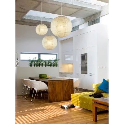 Large Orb Pendant Natural - Adesso 2 Large Orb Pendant Natural - Adesso - Image 2