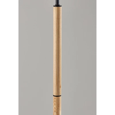 Everett Floor Lamp Natural Wood And Black - Adesso 2 Everett Floor Lamp Natural Wood And Black - Adesso - Image 2