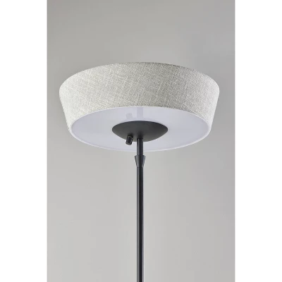 300W Harper Floor Lamp Black - Adesso 1 300W Harper Floor Lamp Black - Adesso