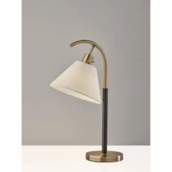 Jerome Table Lamp Black/Antique Brass - Adesso