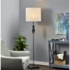 Elton Rubber Wood Floor Lamp Black - Adesso
