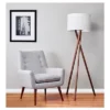 63" Brooklyn Floor Lamp Walnut - Adesso