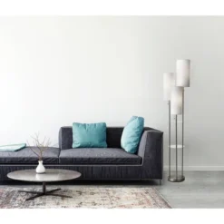 68" Trio Floor Lamp Silver - Adesso -Adesso Sales GUEST 6a8b9258 8863 4314 83e2 4b99267ff848