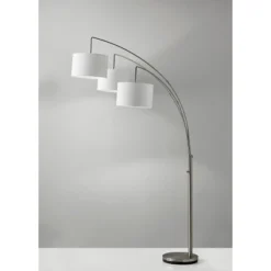 Trinity Arc Lamp Brushed Steel - Adesso -Adesso Sales GUEST 6d67da15 fc1e 4710 882d a9bf343aab28
