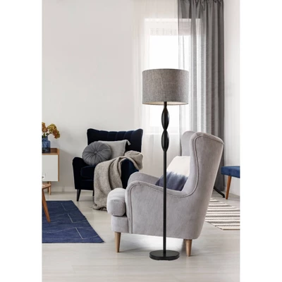 Lance Floor Lamp Black - Adesso 1 Lance Floor Lamp Black - Adesso