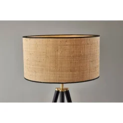 Jackson Floor Lamp Black Wood - Adesso