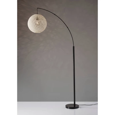 Havana Arc Lamp Natural/Bronze - Adesso 4 Havana Arc Lamp Natural/Bronze - Adesso - Image 4