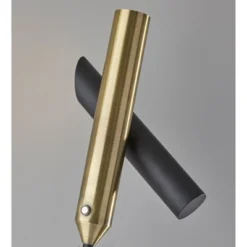 LED Vega Torchiere Black/Brass (Includes LED Light Bulb) - Adesso -Adesso Sales GUEST 77c4857b 4492 4db3 88fb d9c4199d303b