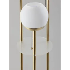 Bianca Shelf Floor Lamp Antique Brass - Adesso -Adesso Sales GUEST 7b5c06a6 e201 4fdb b871 e4b2bb8c6211