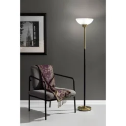 71" Bergen Collection Torchiere Black - Adesso -Adesso Sales GUEST 7f37f265 0077 48e5 bea1 39c46d9541ca