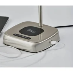 Radley Charge Table Lamp With Smart Switch Silver (Includes LED Light Bulb) - Adesso -Adesso Sales GUEST 85ce964b 7473 4c7b bdca 88a5e4f526e5
