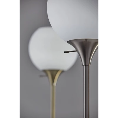 71" 3-way Fiona Torchiere Brass - Adesso 4 71" 3-way Fiona Torchiere Brass - Adesso - Image 4