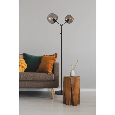71.5" Ashton Collection Tall Floor Lamp Black (Includes LED Light Bulb) - Adesso 1 71.5" Ashton Collection Tall Floor Lamp Black (Includes LED Light Bulb) - Adesso