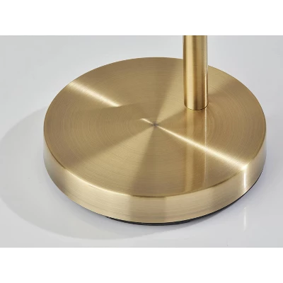 Cove Floor Lamp Antique Brass - Adesso 4 Cove Floor Lamp Antique Brass - Adesso - Image 4