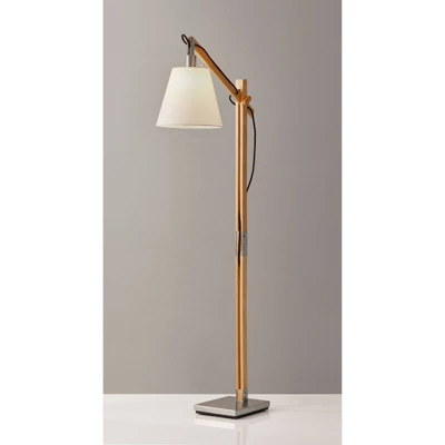 53" X 61" 3-way Walden Floor Lamp Camel - Adesso 1 53" X 61" 3-way Walden Floor Lamp Camel - Adesso