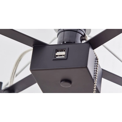 Henry Charge Shelf Floor Lamp Natural Black - Adesso 5 Henry Charge Shelf Floor Lamp Natural Black - Adesso - Image 5