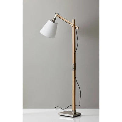53" X 61" 3-way Walden Floor Lamp Camel - Adesso 2 53" X 61" 3-way Walden Floor Lamp Camel - Adesso - Image 2
