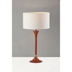 Rebecca Table Lamp Walnut Rubberwood With Antique Brass Accent - Adesso -Adesso Sales GUEST 974c36ee a7c8 47eb 90a5 6d329d5ddbff