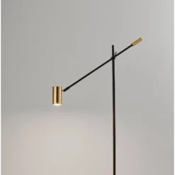 58" X 63" Collette Floor Lamp (Includes LED Light Bulb) Black - Adesso -Adesso Sales GUEST 99775f73 2d36 4d7b 9cf8 018535f90638