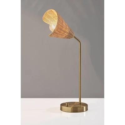 Cove Table Lamp Antique Brass - Adesso 1 Cove Table Lamp Antique Brass - Adesso