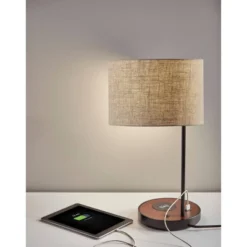 19.5" Oliver Charge Table Lamp Black - Adesso -Adesso Sales GUEST a06b5016 b501 48c2 9405 f787c6c6eb0d