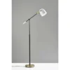 Casey Floor Lamp Black/White/Brass - Adesso