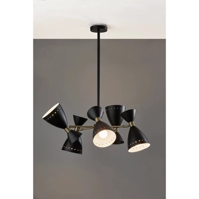 5-Head Oscar Pendant Black - Adesso 2 5-Head Oscar Pendant Black - Adesso - Image 2