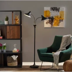 Ascot Floor Lamp Black - Adesso -Adesso Sales GUEST a4293ae3 8685 4b85 a337 36b759504aa2