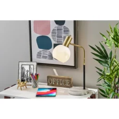 Corbin Desk Lamp Antique Brass Black - Adesso -Adesso Sales GUEST a71e7651 98c7 4caf 8fae f1f4c2cbc201