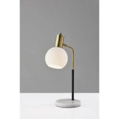 Corbin Desk Lamp Antique Brass Black - Adesso -Adesso Sales GUEST a9923c4c 07bd 4d1a 9b51 88a84d32a3ee